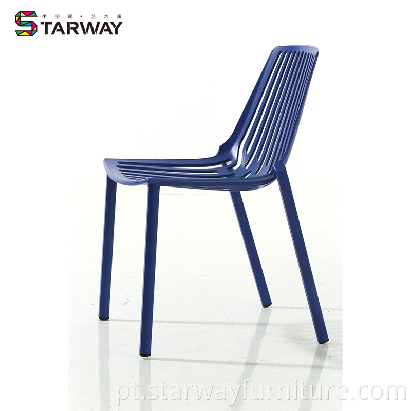 Metal Slat Back Patio Chair